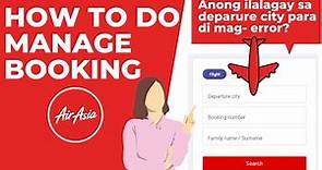 How To Do Manage Booking l Airasia 2021