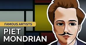 PIET MONDRIAN Artist Biography & Portrait Drawing