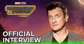 GUARDIANS OF THE GALAXY VOL.3 (2023) Nathan Fillion "Master Orgosentry Karja" Official Interview