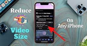 How to Compress Video File Size on iPhone! [iOS]