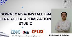 Download & Install IBM ILOG CPlex Optimization Studio (in English)