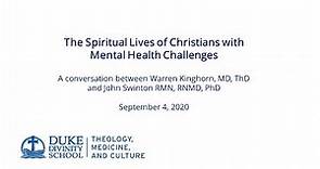 Professor John Swinton, "The Spiritual Lives of Christians with Mental Health Challenges"