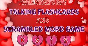 Valentine's Day Flashcards and Scrambled Word Game | 4K