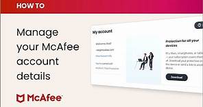 How to manage your McAfee account details