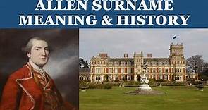 Allen Surname History