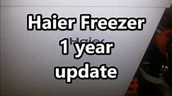 Haier chest freezer one year later