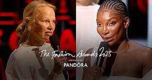 Michaela Coel wins the Pandora Leader of Change Award | TFA 23 Presented by Pamela Anderson