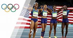 USA Women's 4x100m Relay wins gold