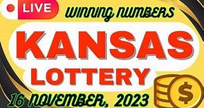 Kansas Evening Lottery Draw Results For - Nov 16, 2023 - Pick 3 - Super Kansas Cash - Mega Millions