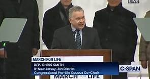 Rep Chris Smith speaks at the 2024 March for Life