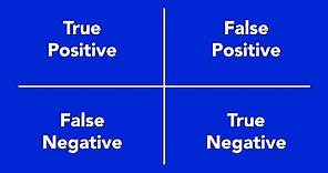 True Positive, False Positive, True Negative, and False Negative