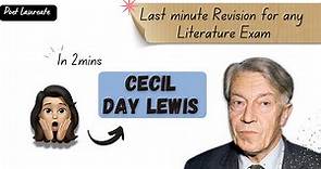 Biography of Cecil Day Lewis in 2 minutes | Easy peasy explanation | #net #set #poets #poetlaureate