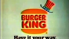 Burger King 'Thank You America' Commercial (1977)