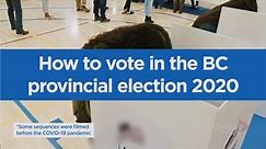 How do you vote in the upcoming B.C. provincial election?