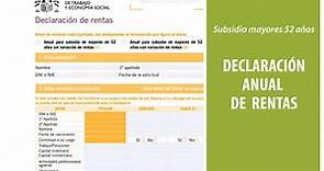 Cómo presentar la declaración anual de rentas en el subsidio para mayores de 52 / 55 años