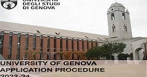 University of Genova Application Procedure 2023-24
