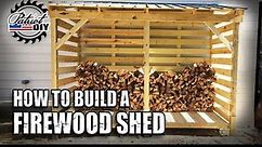 Person Builds DIY Firewood Storage Shed