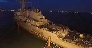 USS John S. McCain Moves to Heavy Lift Vessel