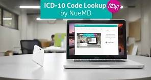 ICD-10 Code Lookup By NueMD