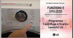 Lavatrici LG | Come utilizzare solo il programma centrifuga e scarico