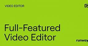 Professional Online Video Editing Software | Runway