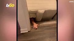 Viral Footage Shows Mom Stuck Under Couch