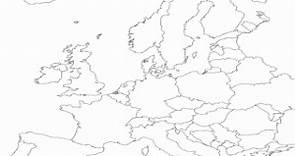 Mapa del continente europeo para colorear, pintar e imprimir