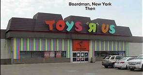 Toys ‘R’ Us stores, then and now.