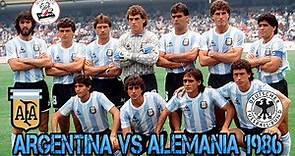 FINAL MÉXICO 86 ARGENTINA CAMPEÓN - ARGENTINA vs. ALEMANIA PARTIDO COMPLETO 1986
