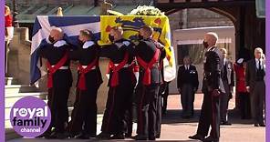 The Duke of Edinburgh's Coffin Arrives at St George's Chapel
