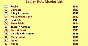 Sanjay Dutt Movies List