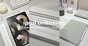 🍭 iPad Air 5 unboxing — apple pencil 2, accesories & setting up