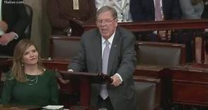 Sen. Johnny Isakson delivers final address to Senate