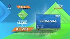 Ven a #SocioFest por la pantalla Hisense 50” Smart TV FHD LED.