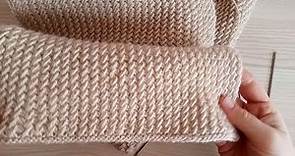 Sciarpa ai ferri facile, morbida e calda, tutorial. Scarf knitting