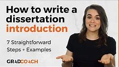 How To Write A Dissertation Introduction Or Thesis Introduction Chapter: 7 Steps + Loads Of Examples