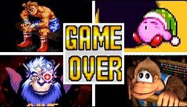 Classic SNES Video Game Deaths & Game Over Screens