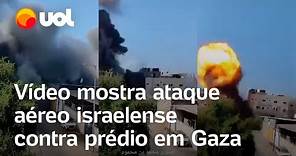 Israel x Hamas: Vídeo mostra ataque aéreo israelense contra prédio ligado ao Hamas em Gaza: veja