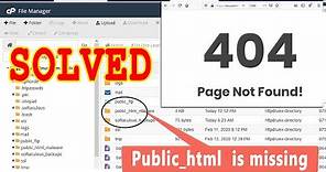 How to Fix 404 Page not Found error on my website & public_html missing/renamed? |🔴LIVE