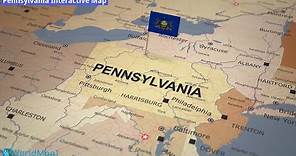 Where is Pennsylvania in the US and and Cities Map of Pennsylvania