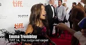 TIFF 14: Emma Tremblay on 'The Judge' red carpet