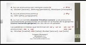 Alemán para hispanohablantes: Pronunciación básica del alemán. Las consonantes.