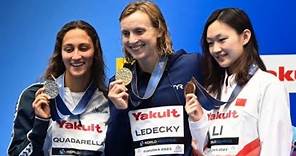 Chinese swimmer Li Bingjie won bronze in the Women’s 1500m Freestyle!