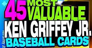 Top 45 Most Valuable Ken Griffey Jr Baseball Cards Rookie Card Value? #baseballcards #sportscards