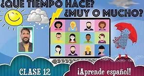 ☀️⛈️ Hablar del TIEMPO ATMOSFÉRICO 🌤️⚡ MUY y MUCHO/A/OS/AS 📹 Clase de ESPAÑOL en DIRECTO | ELE A1-A2