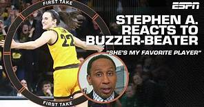 Caitlin Clark is ELITE! - Stephen A. reacts to game-winning buzzer-beater from the logo | First Take