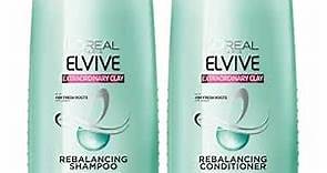 L'Oreal Paris Elvive Extraordinary Clay Rebalancing Shampoo and Conditioner Set (Set of 2)