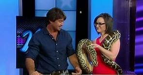 Kennedy gets a close encounter with a Burmese python