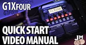 Zoom G1X-FOUR pedal QUICK START + Cheat Sheet (4 PRIMARY MODES) How To Video