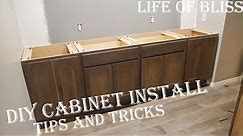 DIY How To Install Base Kitchen Cabinets | Basement Bar Build